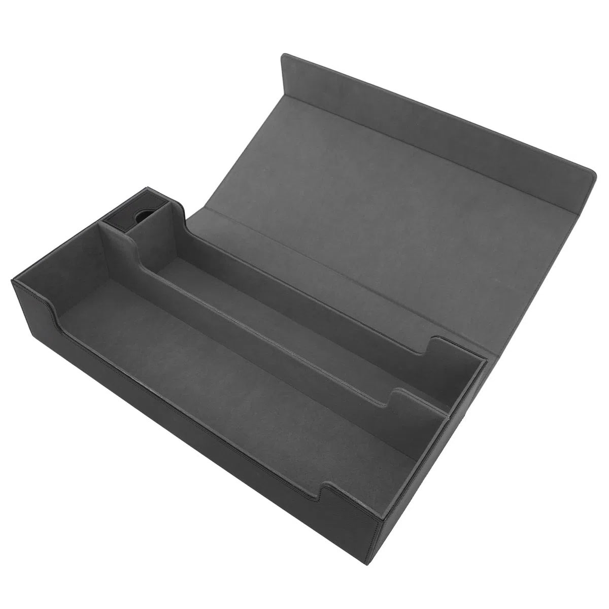 Pudełko do Przechowywania Kart, Etui z Magnetycznym Zamknięciem ze Skóry PU z filcową podszewką na ponad 550 Kart do Gry Karty Kolekcjonerskie Wizytówki (BLACK)